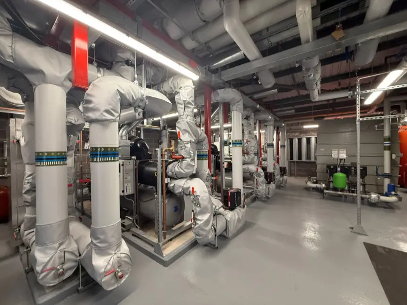 Photo of a plant room - AMS Mechanical services