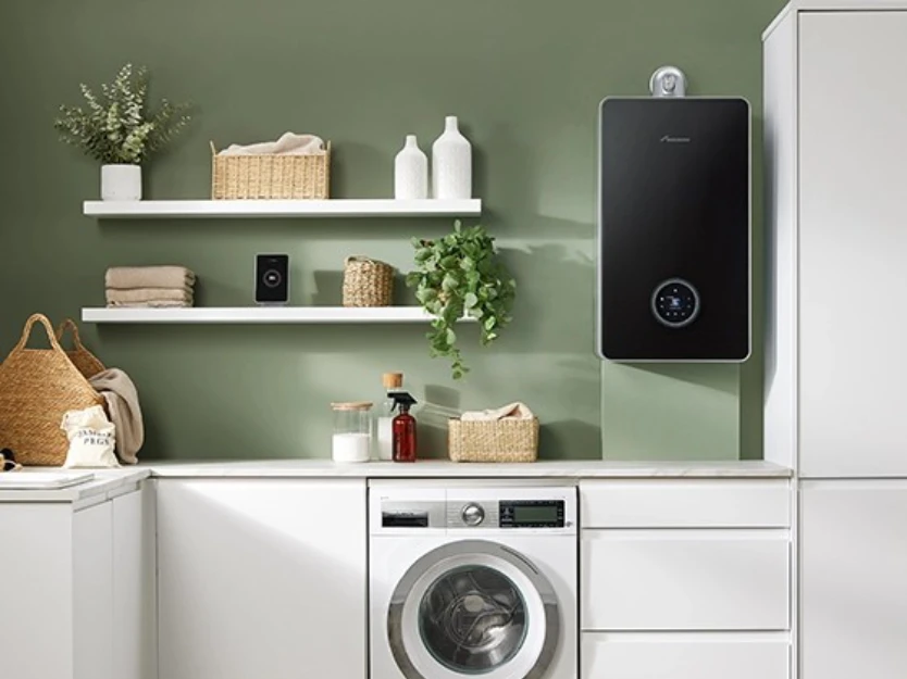 Photo of a boiler installation in a residential scenario